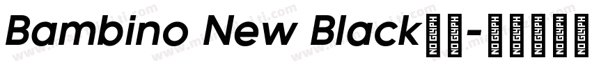 Bambino New Black下载字体转换
